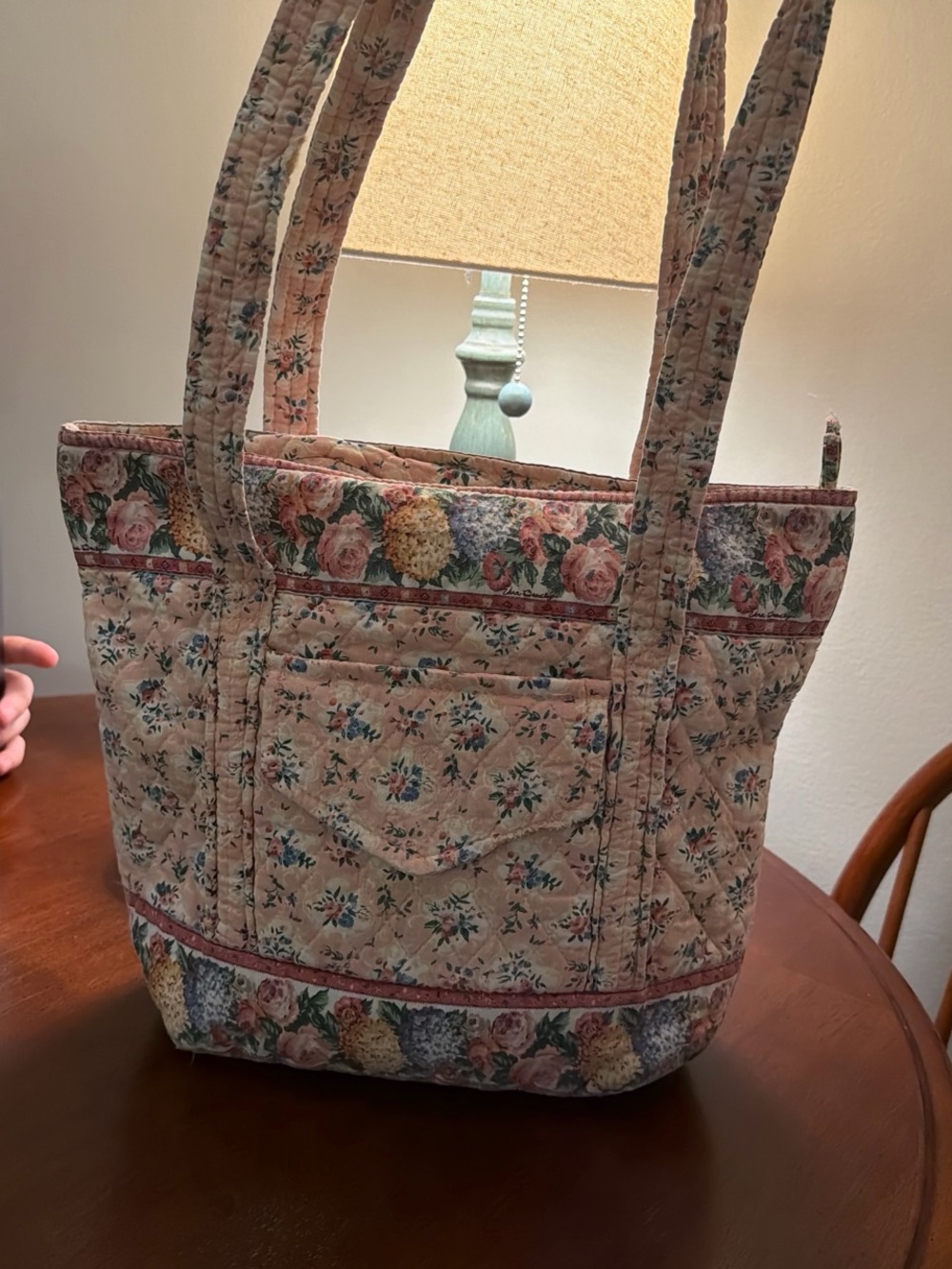 Vera Bradley Villager Tote in Pastel Pink